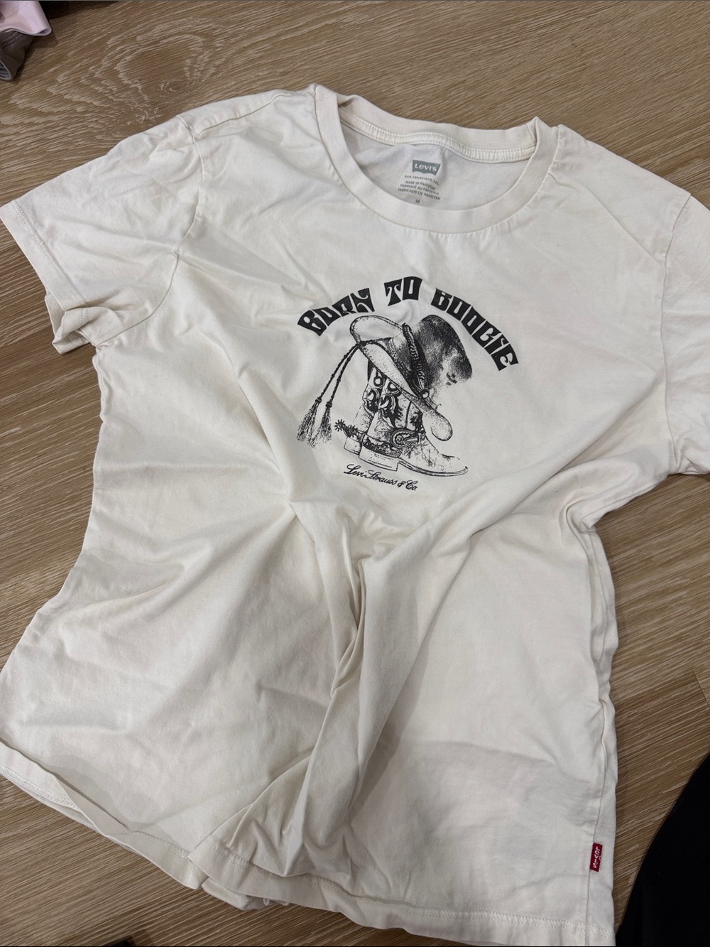 Levi's ‘Born to Boogie' Graphic Tee - Off-White